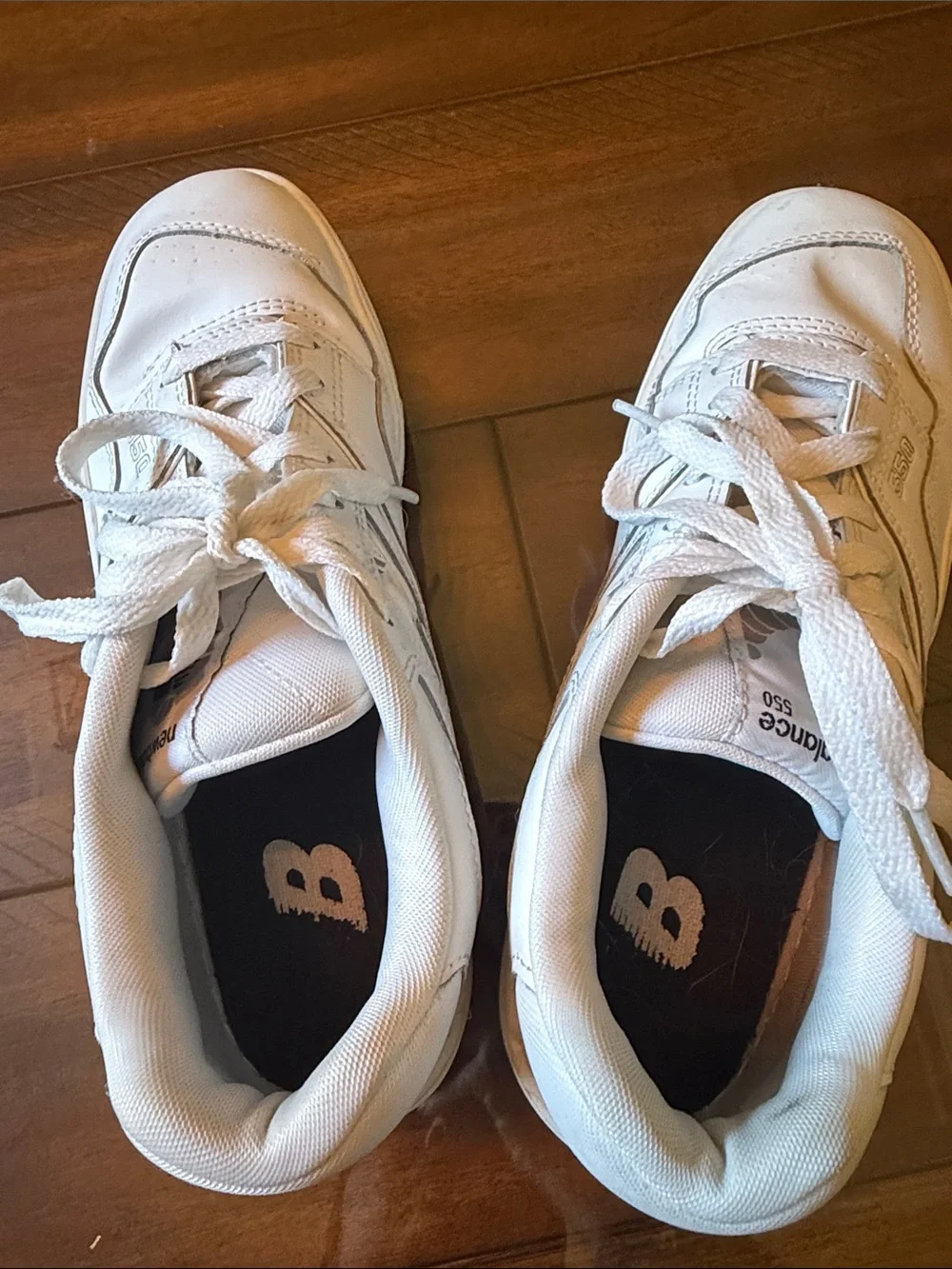 New Balance Women White Lace-Up Sneakers